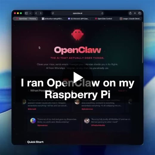 I ran OpenClaw 🦞 on a Raspberry Pi this weekend! Non-human agency is capturing peoples imaginations. What does it mean for edge AI? The more context and connections an AI assistant has with a… | Dominic Pajak | 11 comments