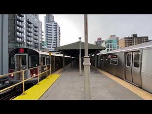 R188 (7) Train and R160 (N) Train leave Queensboro Plaza at the same time