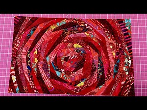 Improv “rose” quilt block