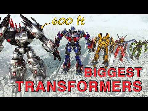 TRANSFORMERS Size Comparison 3D | BIGGEST Autubot and Decepticon Characters