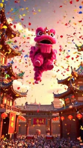 Unbelievable Cat Lion Dance Jump!