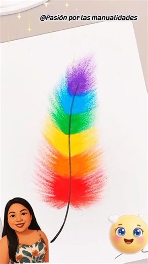 Como hacer esta pluma colorida fácil y rápido. #PasionPorLasManualidades #manualidadesencasa #hazlotumismo #ArteEnCasa #hazloencasa #fblifestyle | Pasión Por Las Manualidades