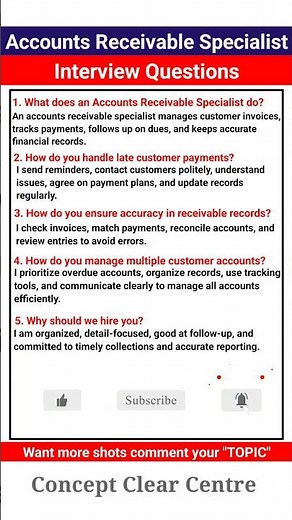 Accounts Recievable Specialist Job Interview Questions and Answers to Ace your Dream Job