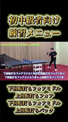 【卓球】初中級者向け練習メニュー３