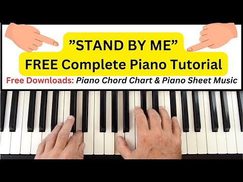 How to play 'Stand By Me' with Piano Chords. Piano Tutorial. Free PDF's Lyrics, Chords & SheetMusic