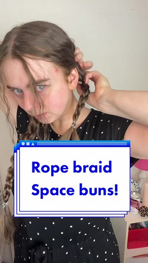 How to Create Rope Braid Space Buns for a Fun Hairstyle