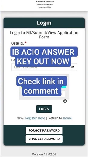 IB ACIO ANSWER KEY OUT NOW