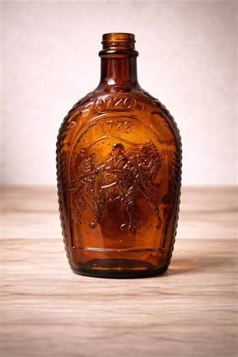 Log Cabin 1970s Amber Glass Bicentennial Syrup Bottle Spirit of ’76, 3.5x8.25” - Etsy UK