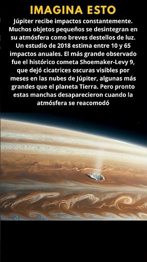 Júpiter es el planeta con más impactos del sistema solar #shorts #astronomia #espacio