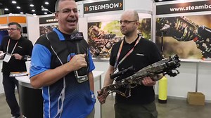 11K views · 227 reactions | #ATA2019 The Steambow is a recurve crossbow built in Austria, which uses compressed air to push the bow to full draw. You can also de-cock the 280-pound bow with a simple push of a button. | Lancaster Archery Supply | Facebook