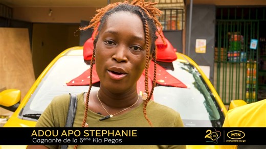 Et de six 🎉 La 6ᵉ voiture de la Méga Promo MTN a trouvé son heureux gagnant ! Chaque semaine, des abonnés MTN repartent avec des lots incroyables : motos, téléphones, et voitures flambant neuves 🚗💛 👉 Pour participer, il suffit de taper *220# et de te lancer dans la course aux cadeaux ! #MTN #MTN20Ans #MegaPromo #YelloFun #GigaCadeau #ToujoursPlusAvecMTN | MTN Côte d'Ivoire