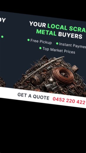 We offer competitive prices for all types of scrap metal including copper, brass, aluminium and steel. Our team tracks market rates closely to make sure you get the best possible value for your scrap #meltalPlus #scrapmetal #fyp #salvageyard #melb https://metalplus.net.au https://maps.app.goo.gl/D65bFmXYqLm9auJ18?g_st=ic