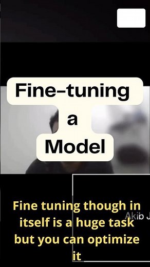 Fine tuning a Model #AI #ML #DeepLearning #TechX #DeveloperTips #Programming #DataScience #Coding
