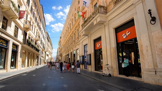 Βόλτα στη Via dei Condotti: Η πολυτελής εμπορική οδός της Ρώμης κοντά στα Ισπανικά Σκαλιά (4K)