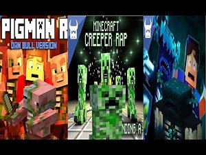 Minecraft mobs react to: Dan Bull raps pt2 (Pigman,Creeper,Warden)