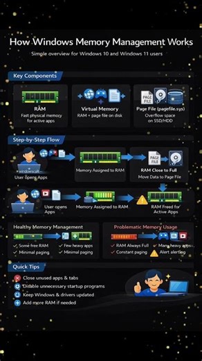 Windows Memory Management #windows #tech #technology