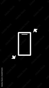 Animated Rotate Smartphone Icon with Transition. Actions to rotate the device to horizontal viewing mode