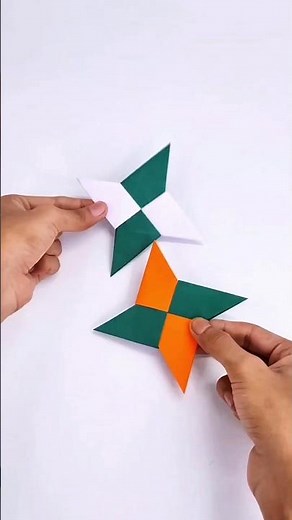 Realistic Paper Ninja Star Tutorial | How to Make a Flying Shuriken #papercraft #shorts
