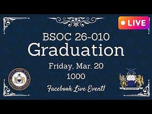LIVE!! Graduation Ceremony for BSOC 26-010 | U.S. Navy Supply Corps School | Graduation Ceremony