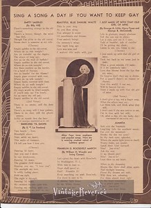 Lyrics to popular 1930s songs pt1 | Old Magazine Scans, Popular Songs