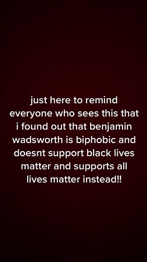 he said it all on twitter if u want the tweets i will post them in the next video #benjamin #benjaminwadsworth #blm #deadlyclass #possessive #mattheo