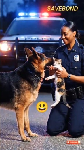K9 Police Dog Saves Cat from Heavy Rain 😿🌧️ | Hero Dog Rescue 🇺🇸 #Shorts#shortsfeed #explore #viral