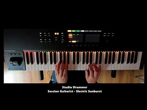 Live performance with session Guitarist Electric Sunburst instrument