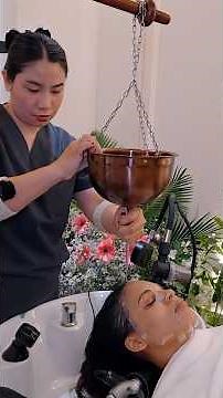 ASMR: Relaxing Shirodhara Head Massage #shorts