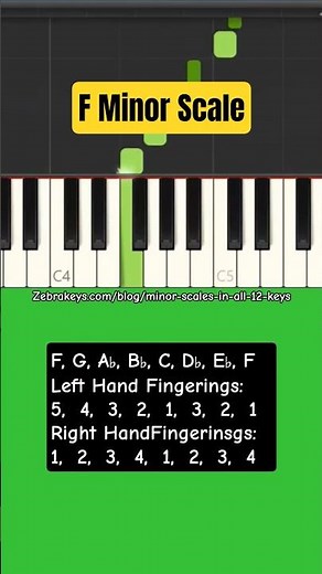How to practice F Minor Scale with both hands