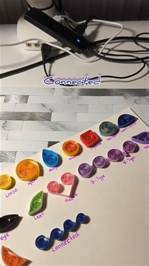 How I make a connected shape by paper quilling #quilling #diy #paperart #shorts