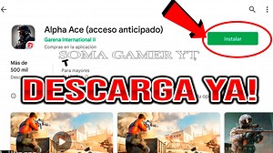18K views · 861 reactions | ✅Descarga ya alpha ace✅ Acceso anticipado al juego desde la playstore así es amigos muchas personas me estan preguntando porque no pueden bajar alpha ace en su telefono y se los cuento por acá, alpha ace el nuevo juego de garena free fire ya salió y en la playstore. #alphaace #freefire #garena | Soma Gamer | Facebook