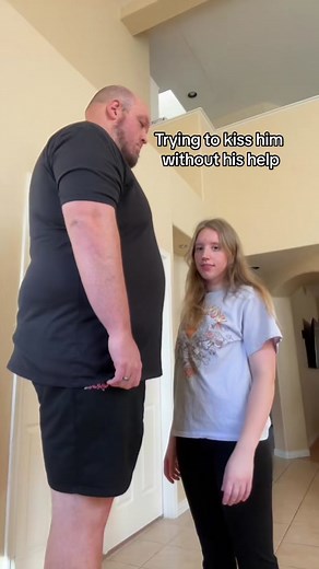 Trying to kiss my #bigandtall #bigboy without his help 😤 #heightdifference #oppositesattract #sza #