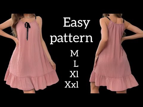 How to Sew a Women's Dress?👗 | Step-by-Step Pattern Making for Beginners ✂️🧵