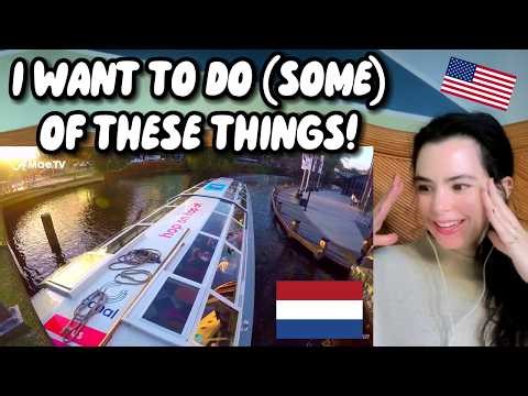 American Girl Reacts to TOP 8 THINGS TO DO IN AMSTERDAM