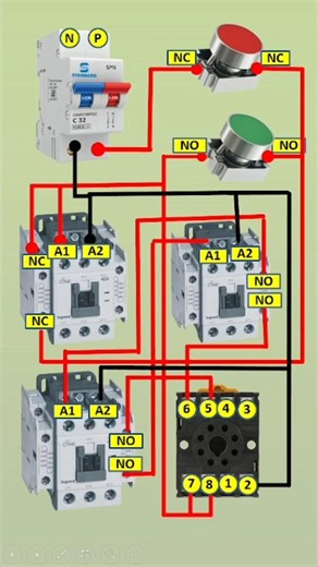 ⭐ Star Delta Starter Connection with Timer | Complete Wiring Guide #industrialelectrician