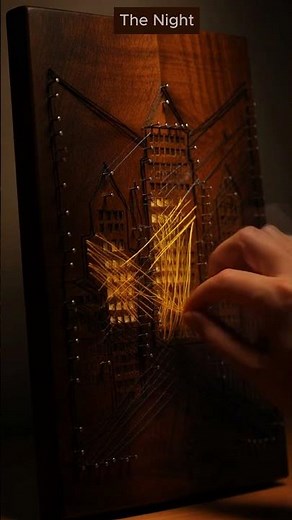 City Skyline String Art