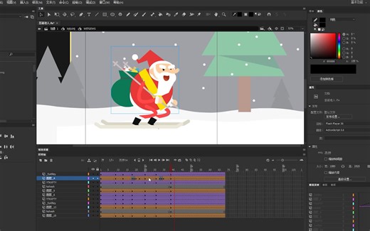 圣诞老人案例--flash/animate动画制作