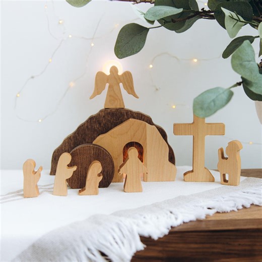 Wooden Resurrection Scene: Easter Decor, Christian Gift - Etsy