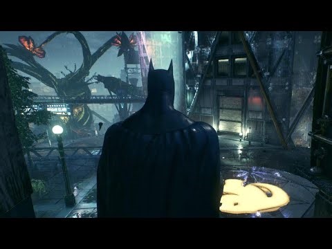 Riddler Trophy on top of Bank of Gotham BATMAN: ARKHAM KNIGHT