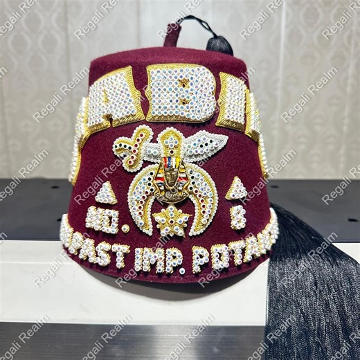 Past Potentate Fez, 5 Row Rabia Temple Fez, Shriner Nobles Regalia - Etsy Canada