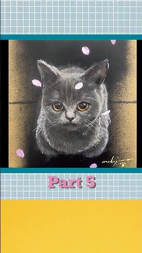 猫の絵が完成 #アート #油絵 #猫の絵 #画家