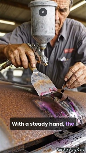 Satisfying Chemical Rust Removal: Dissolving & Scraping Heavy Rust Off a Classic Car! 🧪