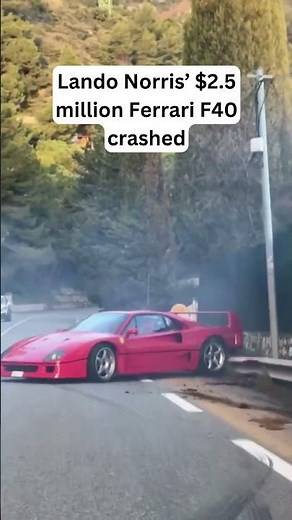 Lando Norris’ Ferrari F40 Crashed 😲