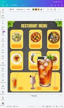 Create Stunning Restaurant Menu Card in MS Word 🍽️ | Easy Design Tutorial #Shorts #canvashorts