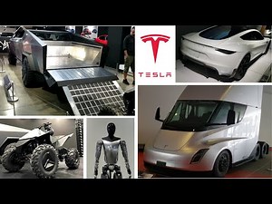 Tesla Cybertruck, Cyberquad, Roadster, Semi, and Optimus Robot at Petersen Automotive Museum