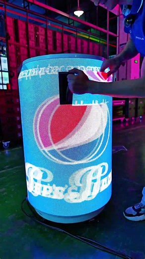 Displaying LED screens while chilling drinks.#leddisplay #ledscreen #apexls #shorts