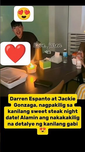 😱 Darren Espanto at Jackie Gonzaga, nag-date at nag-steak night! 🥩❤️
