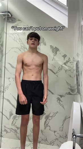 13 years old to 14 years old, and we’re still far far away from the final goal… #bodybuilder #younglifter #gymshark #transformation #jacked