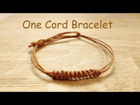 One Cord Adjustable Macrame Bracelet Tutorial | DIY Ideas | First Timer Handmade Bracelet Tutorial