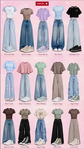 15 Cute TShirt & Wide-Leg Jeans Outfit Ideas | Casual Denim Styling Inspiration ✨ #shorts #ytshorts